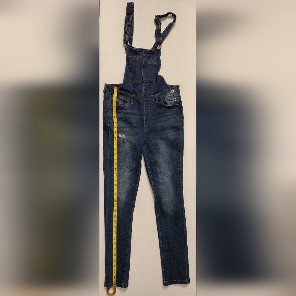 Love Tree Denim Blue Jean Overall Jumpsuit Women's Small